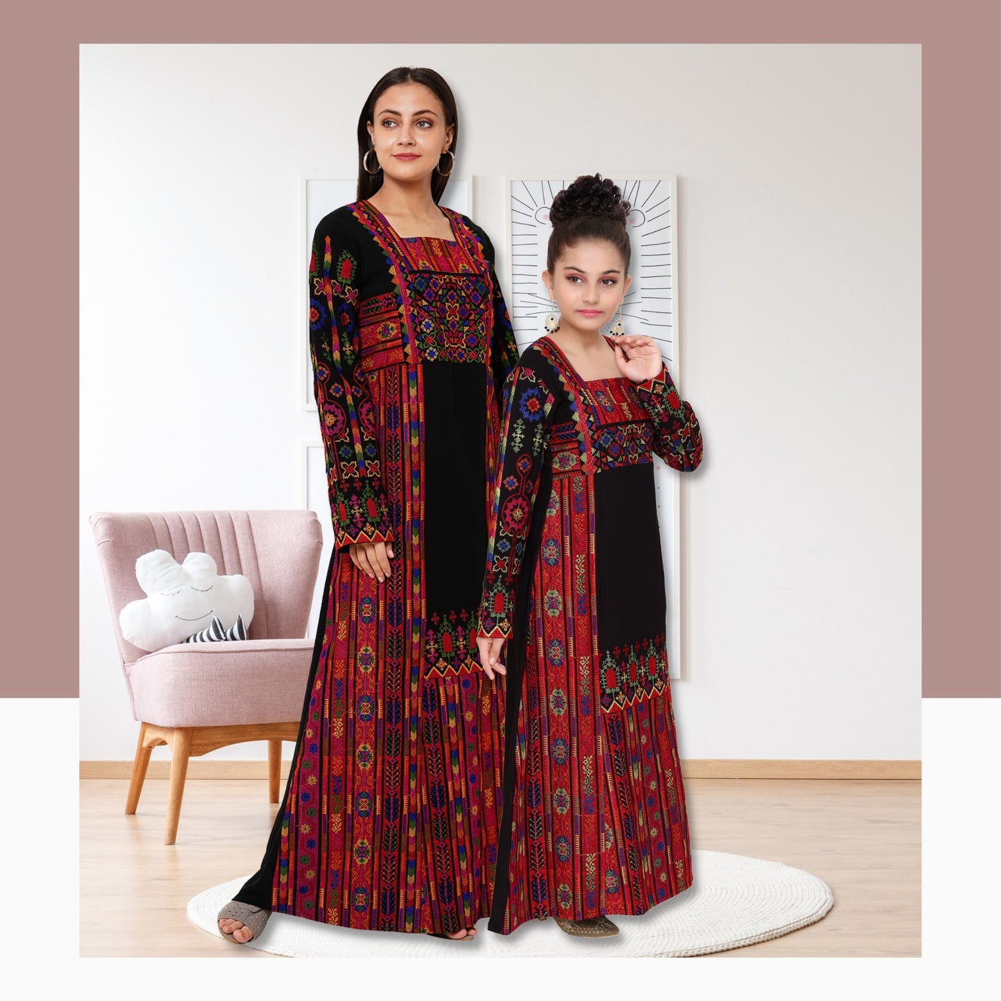 Designer Wear Mom + Kid Combo Suits