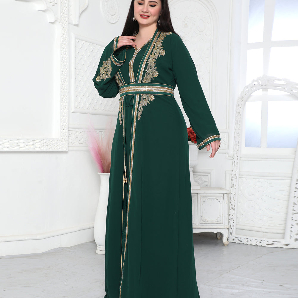 Embroidered Arabic Style Kaftan For Women