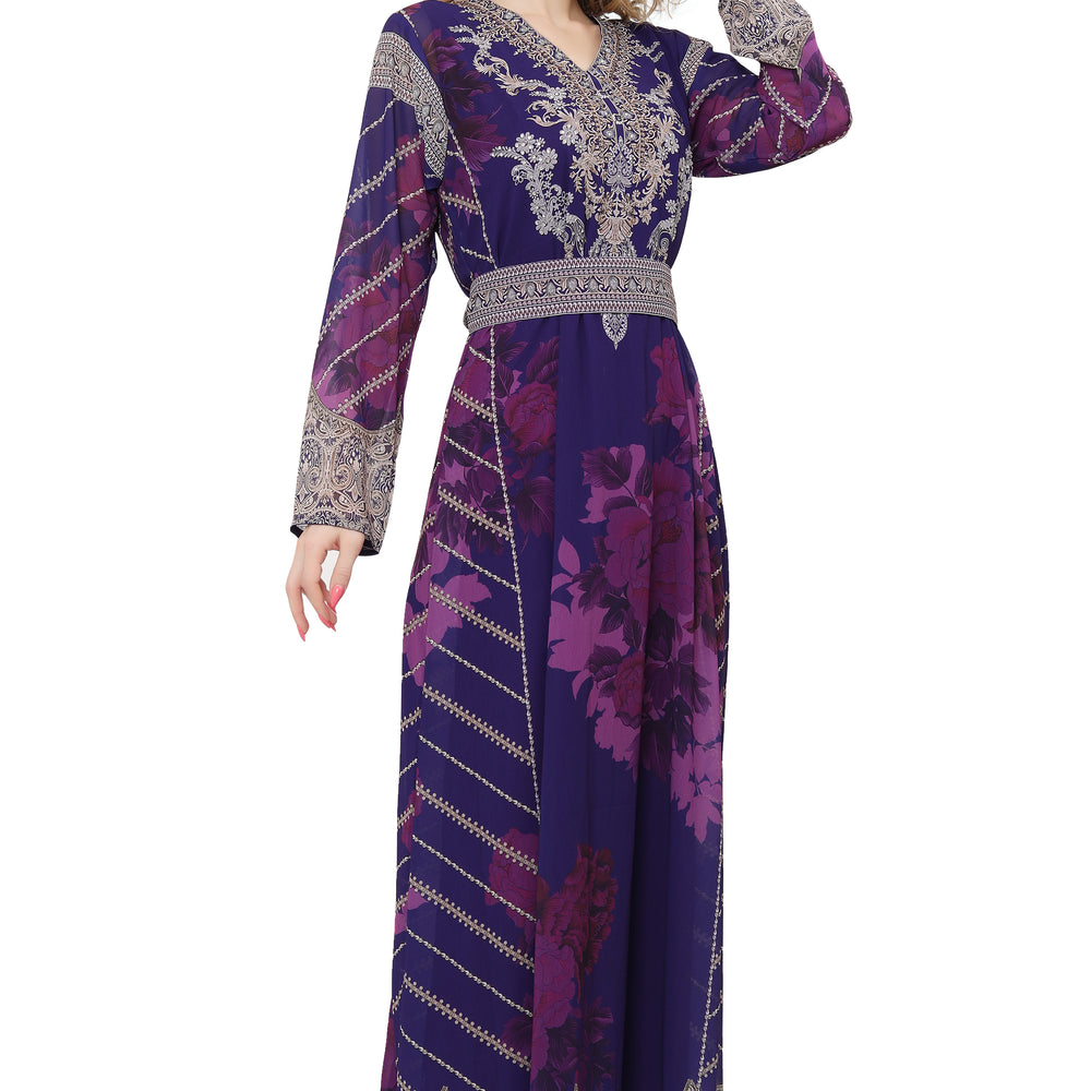 
                  
                    Digital Printed Party Gown With Long Sleeve
                  
                