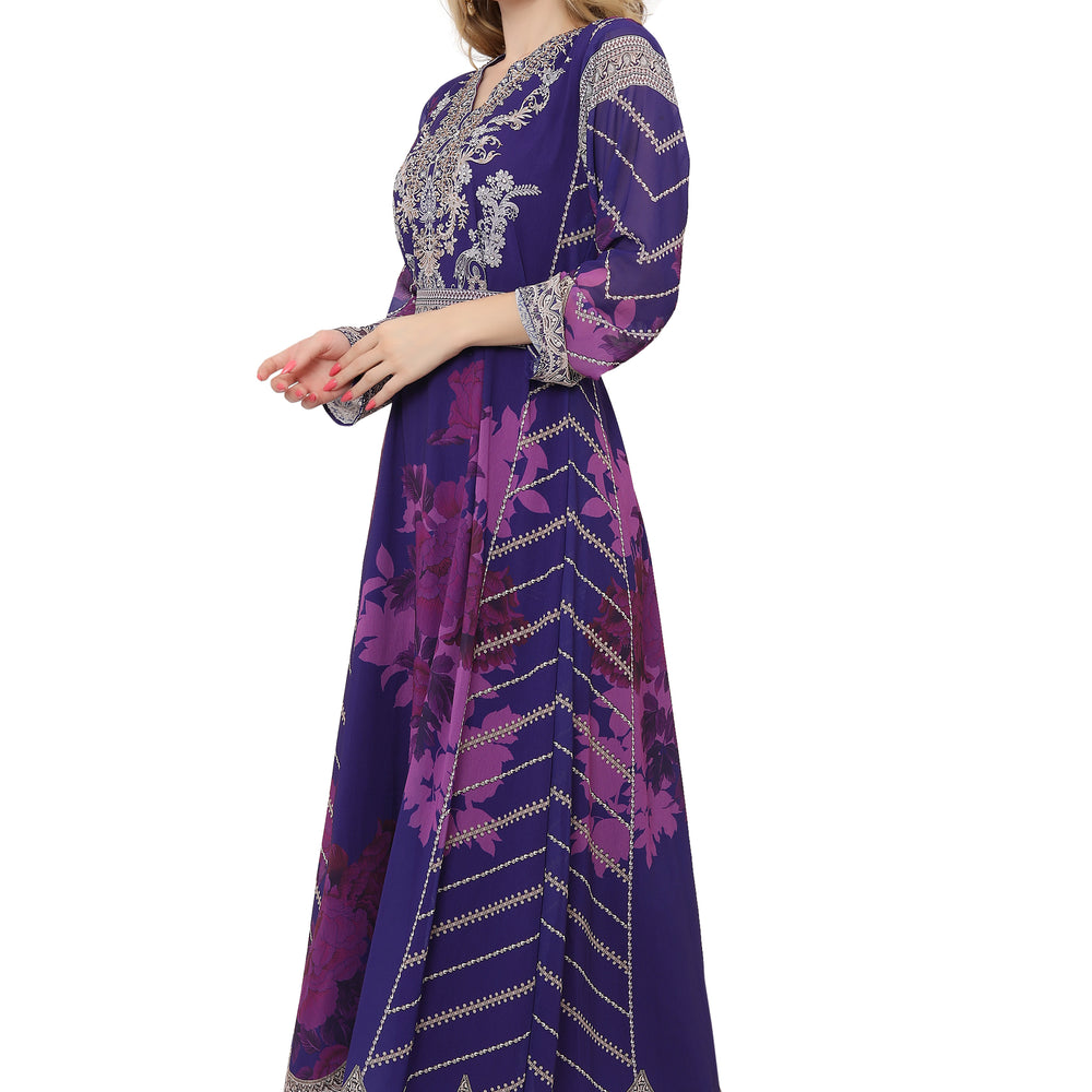 
                  
                    Digital Printed Party Gown With Long Sleeve
                  
                