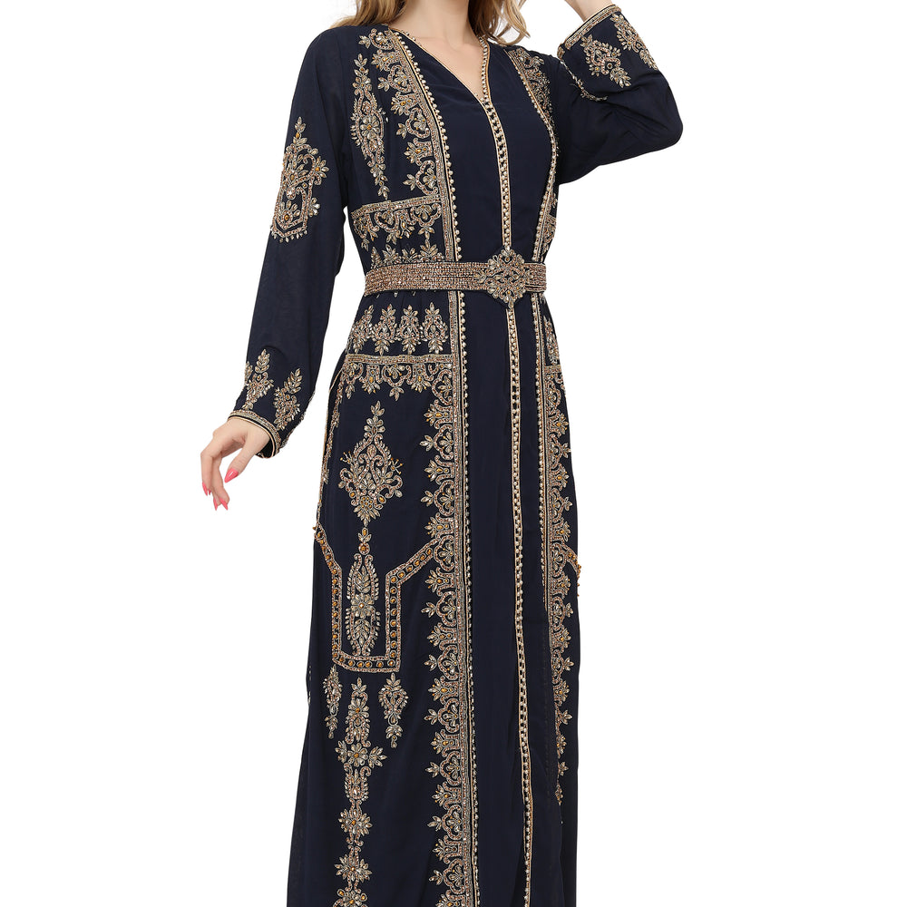 Designer Maghribi Kaftan Evening Tea Party Dress