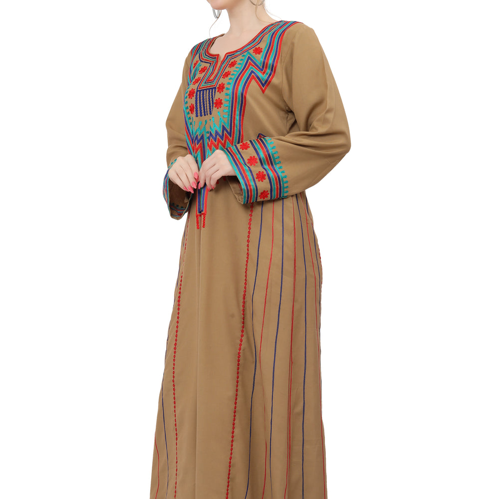 
                  
                    Traditional Caftan In Multicolor Embroidery Gown
                  
                