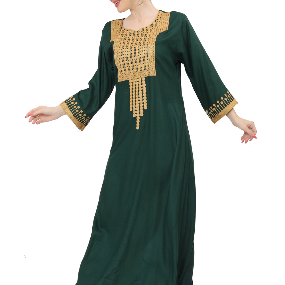 
                  
                    Golden Threadwork Embroidery Farasha Gown
                  
                