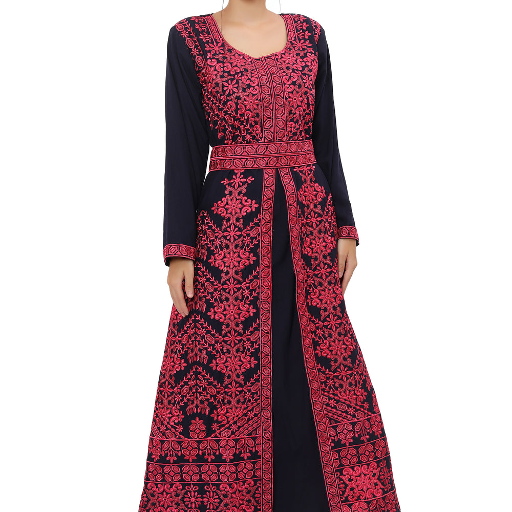 
                  
                    Designer Kaftan Thread Embroidery Maxi Gown
                  
                