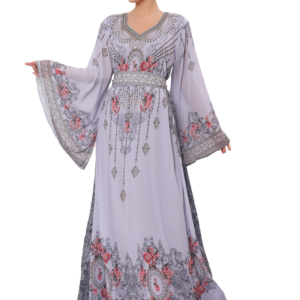 
                  
                    Arabian Gown With Digital Kaftan Party Dress
                  
                