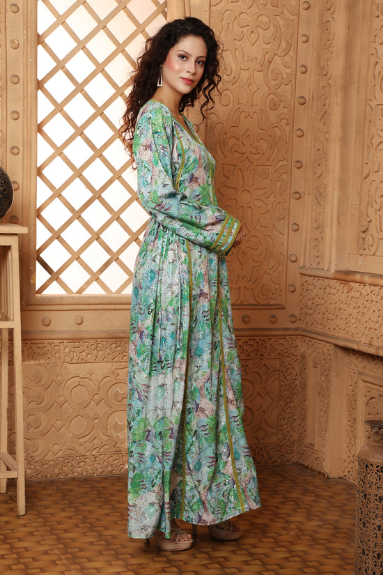 Eid Arabian Gown Digital Print Kaftan