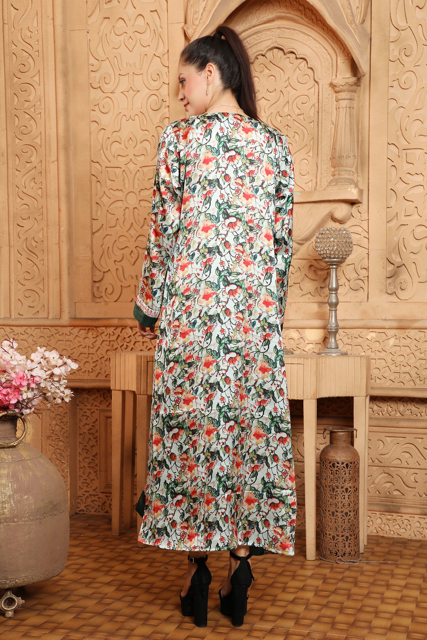 Designer Kaftan Digital Print Maxi Gown