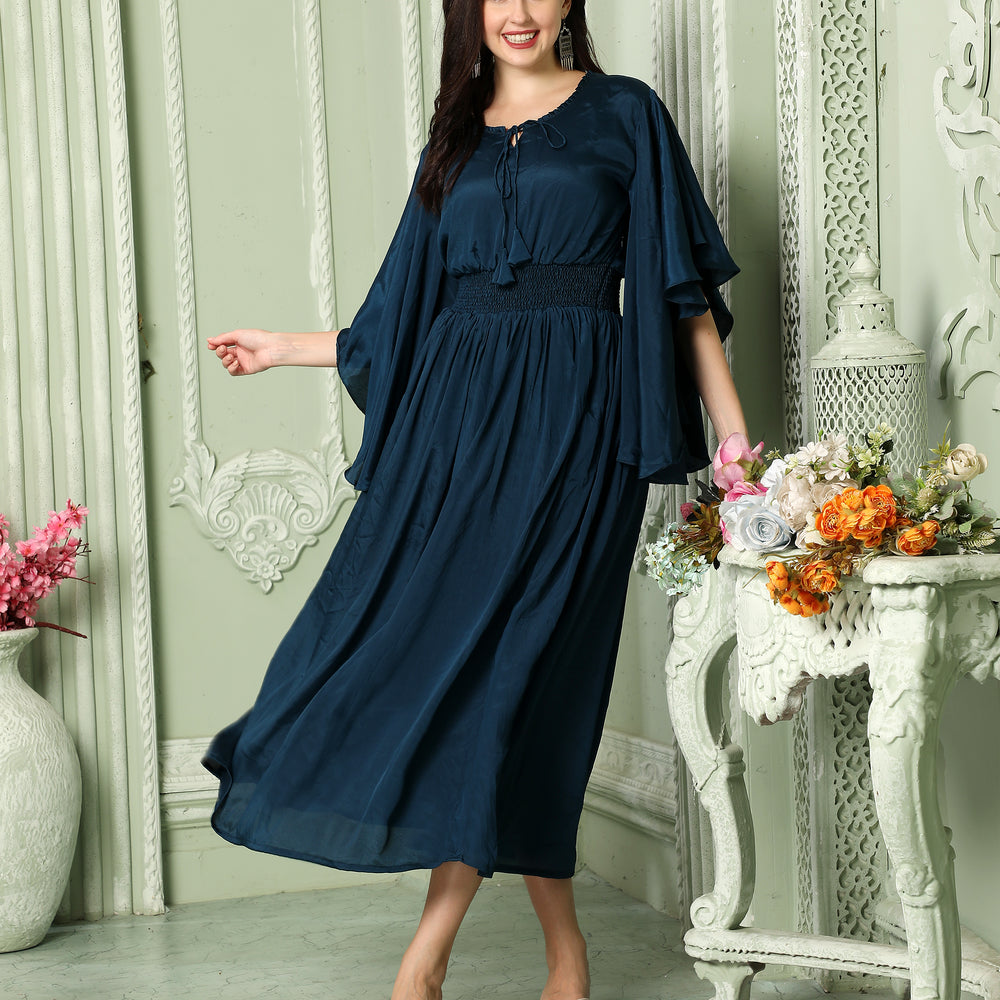 
                  
                    Dubai Style Half Sleeve Dress with Frills
                  
                
