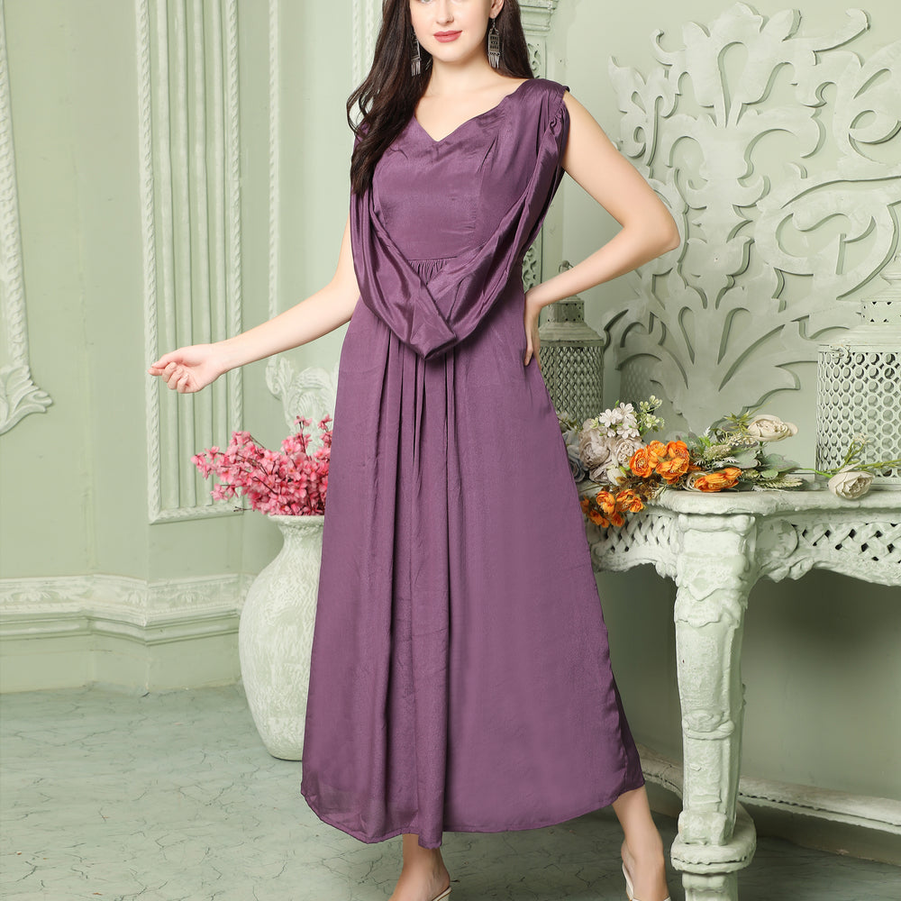 Classic Cowl Neck Partywear Dress