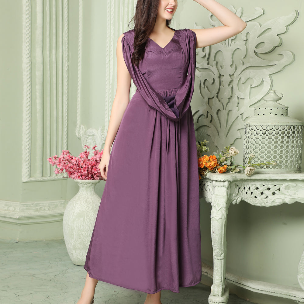 Classic Cowl Neck Partywear Dress