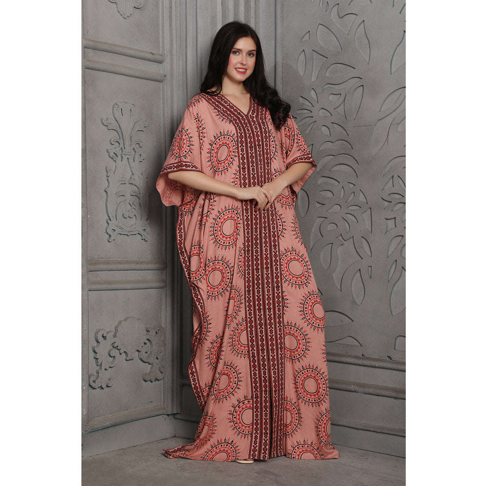 
                  
                    Rust Pink Kimono Style Arabic Kaftan Farasha
                  
                