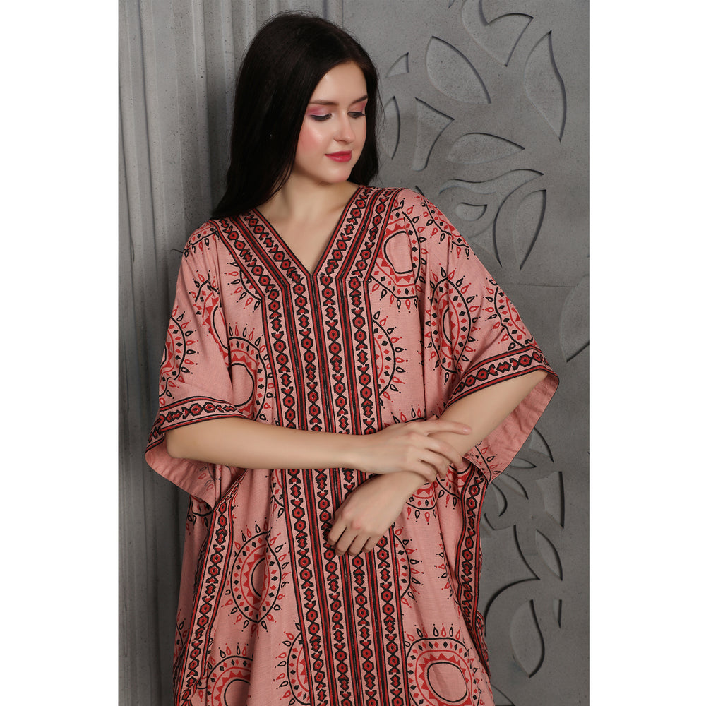 
                  
                    Rust Pink Kimono Style Arabic Kaftan Farasha
                  
                