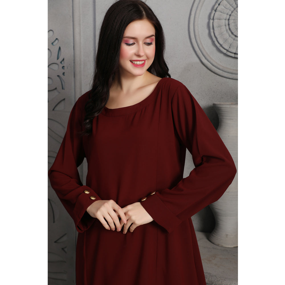 
                  
                    Designer Pant-Top in Deep Maroon Coord Set
                  
                