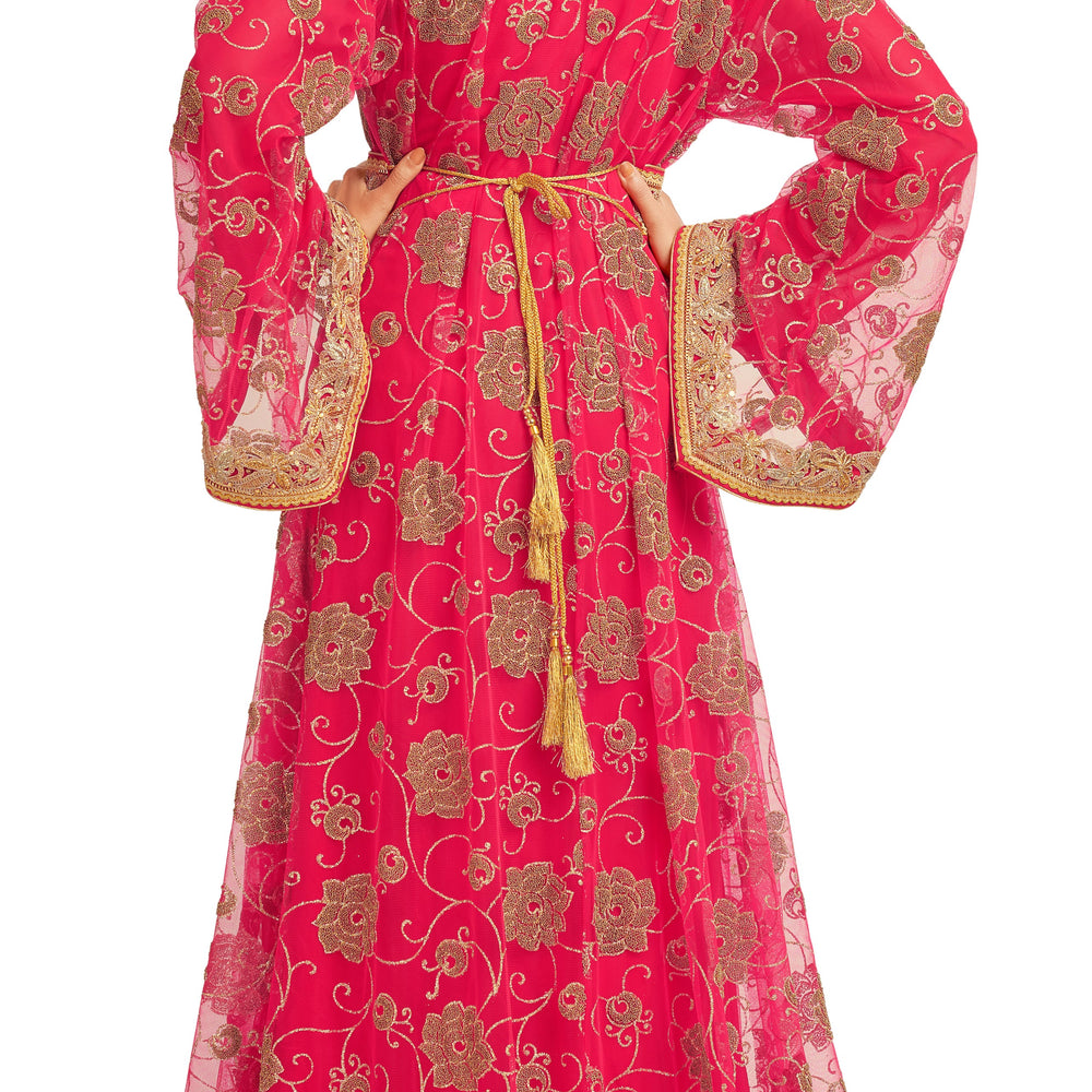 
                  
                    Pink embroidered Henna Party Gown - Maxim Creation
                  
                