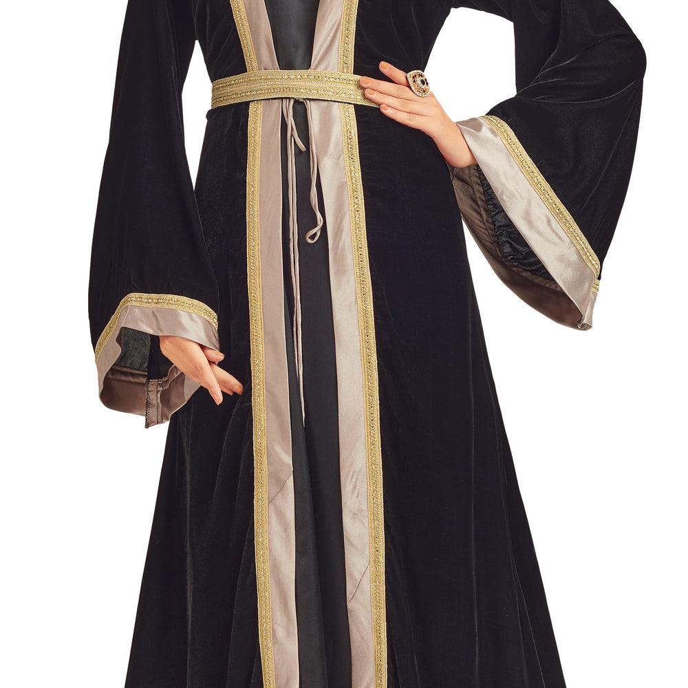Classic Black Velvet Party Gown - Maxim Creation