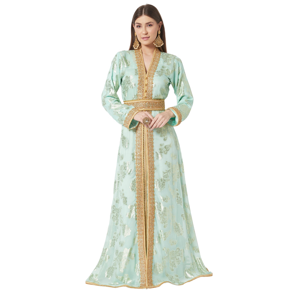 
                  
                    Designer Jellebiya Arabian Party Dress Khaleeji Thobe in Brasso Fabric - Maxim Creation
                  
                