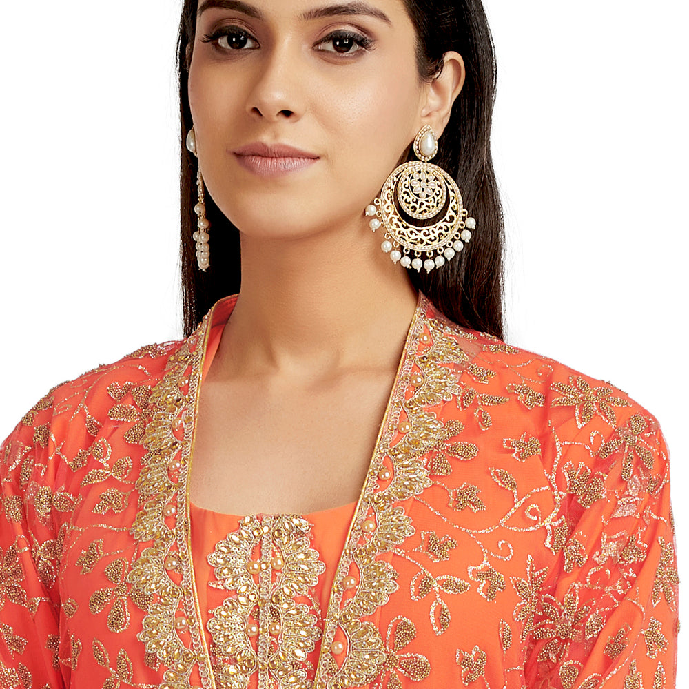 
                  
                    Luxe Ball Gown in Self-Embroidered Designer fabric - Maxim Creation
                  
                