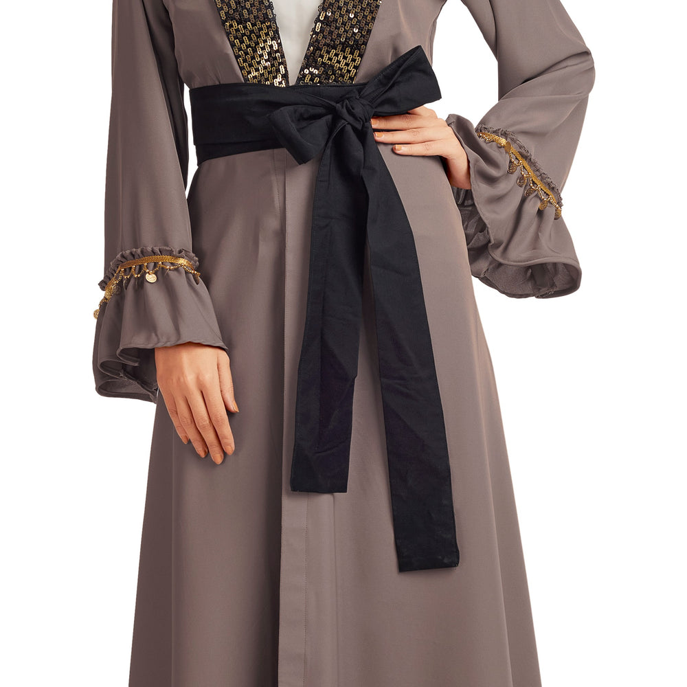 
                  
                    Designer Cardigan & Belt with Chic Embroidery Lace - Maxim Creation
                  
                