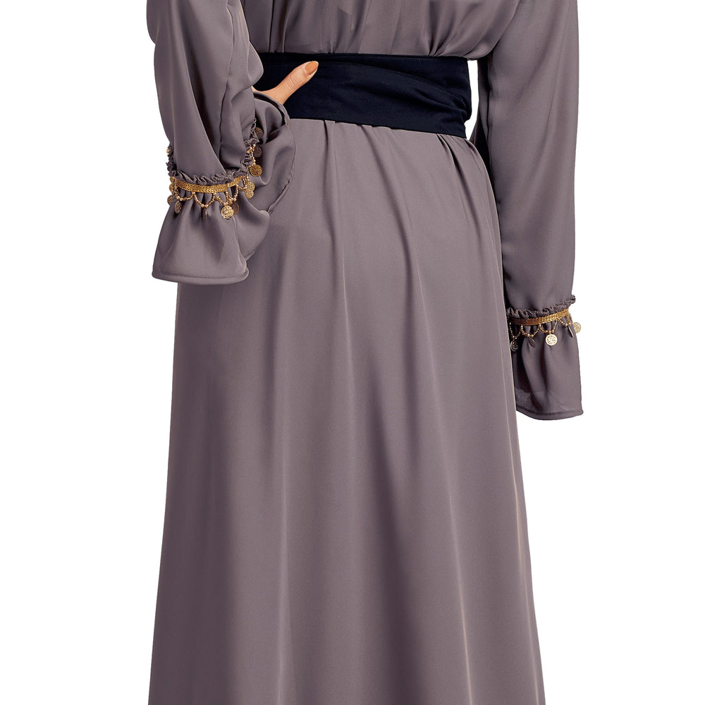 
                  
                    Designer Cardigan & Belt with Chic Embroidery Lace - Maxim Creation
                  
                