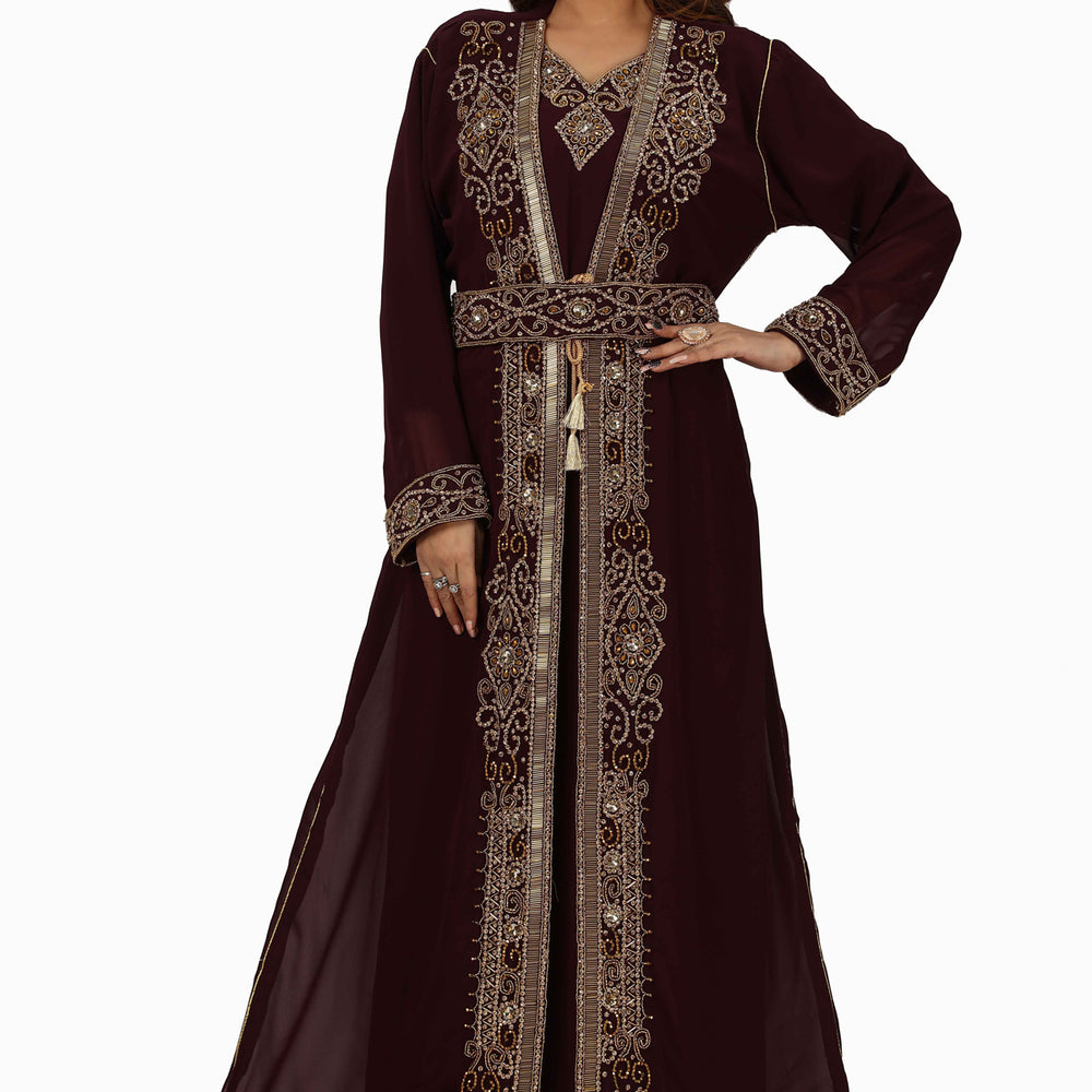
                  
                    Traditional Dress Hand Embroidered Kaftan Gown - Maxim Creation
                  
                