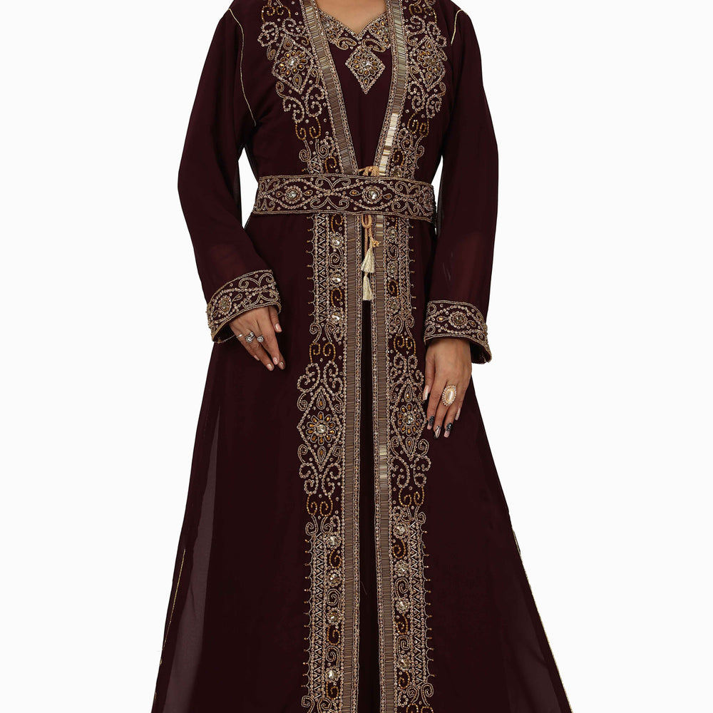 
                  
                    Traditional Dress Hand Embroidered Kaftan Gown - Maxim Creation
                  
                