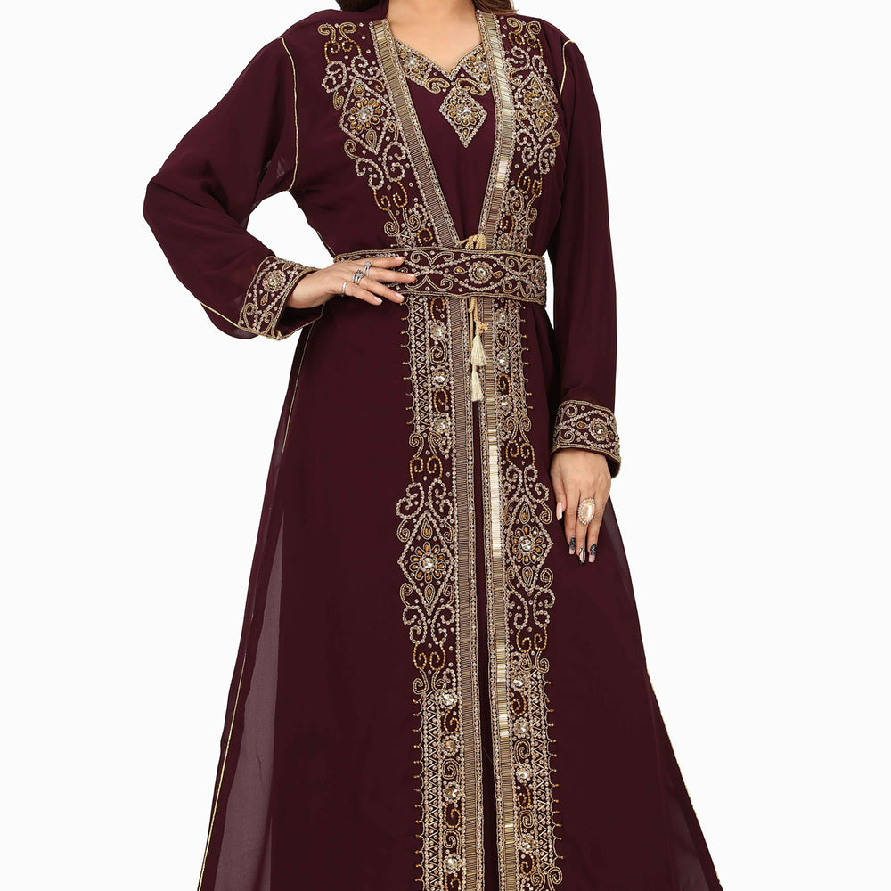 
                  
                    Traditional Dress Hand Embroidered Kaftan Gown - Maxim Creation
                  
                
