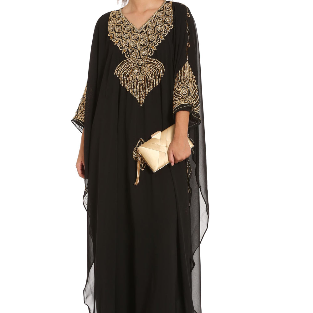 
                  
                    Handicraft Kaftan dress Embellished with Beads and Crystals - Maxim Creation
                  
                