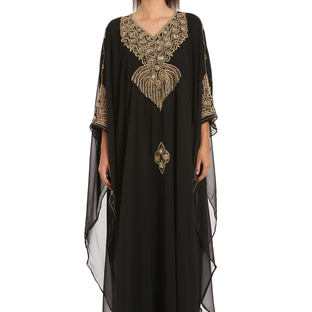 
                  
                    Handicraft Kaftan dress Embellished with Beads and Crystals - Maxim Creation
                  
                