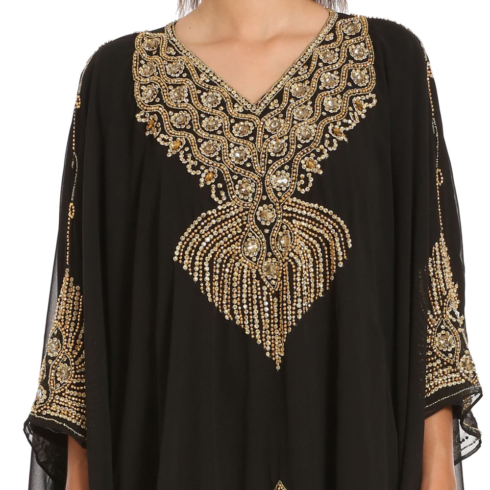 
                  
                    Handicraft Kaftan dress Embellished with Beads and Crystals - Maxim Creation
                  
                