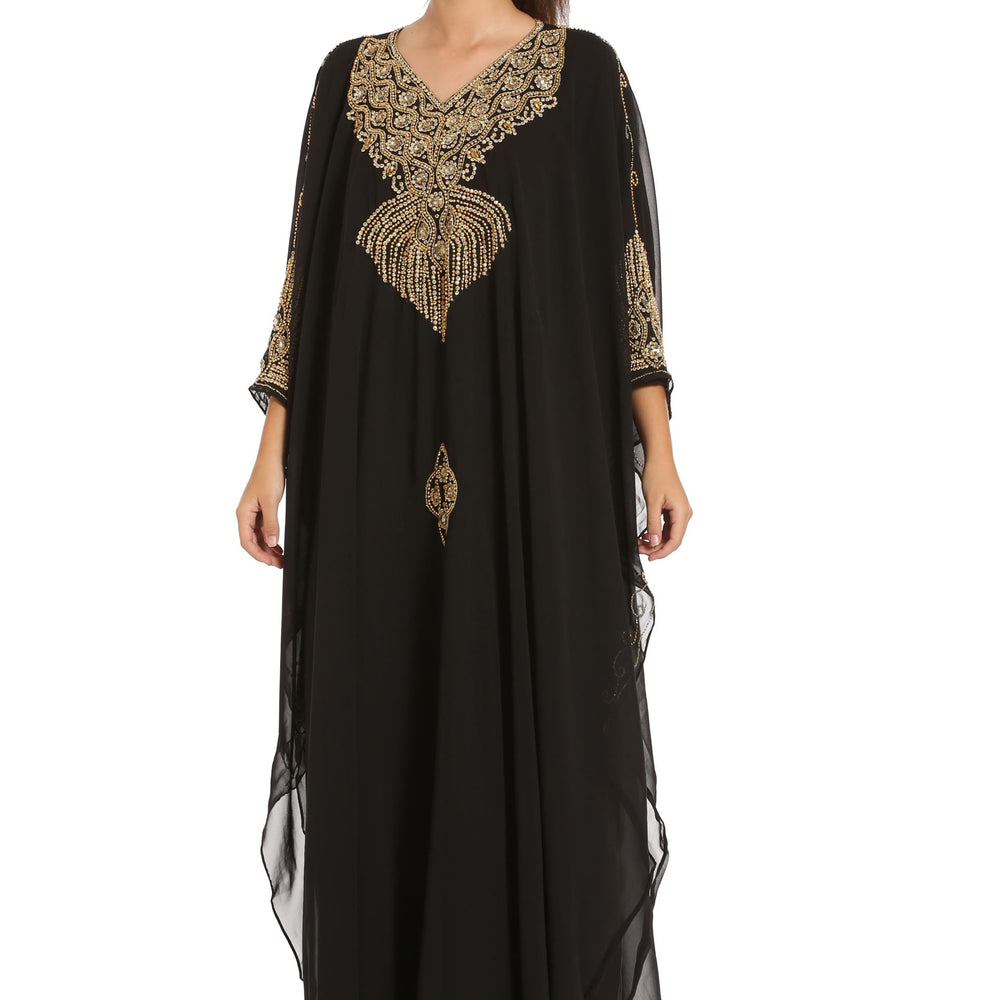 
                  
                    Handicraft Kaftan dress Embellished with Beads and Crystals - Maxim Creation
                  
                