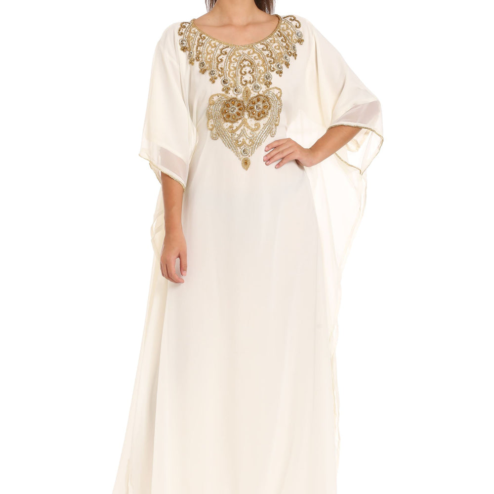 
                  
                    Long Tunic in Cream Farasha Evening Tea Party Dress - Maxim Creation
                  
                