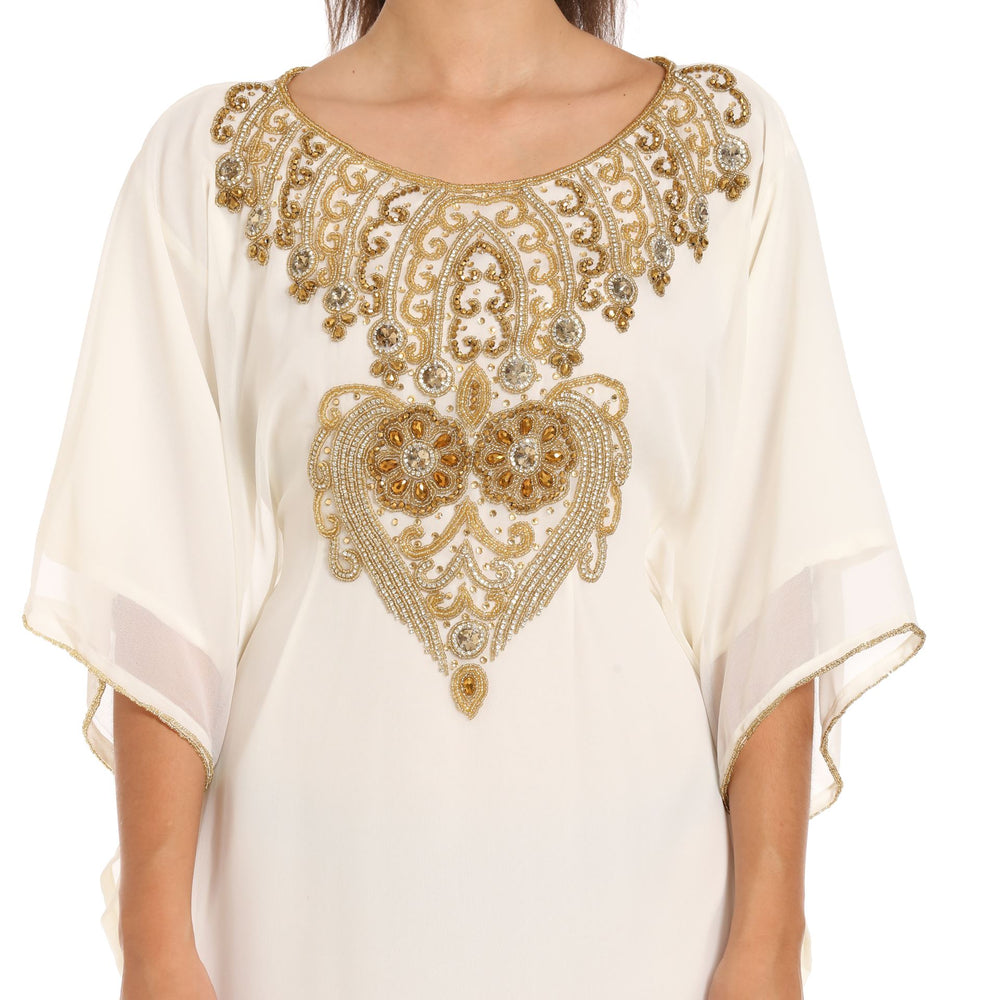 
                  
                    Long Tunic in Cream Farasha Evening Tea Party Dress - Maxim Creation
                  
                