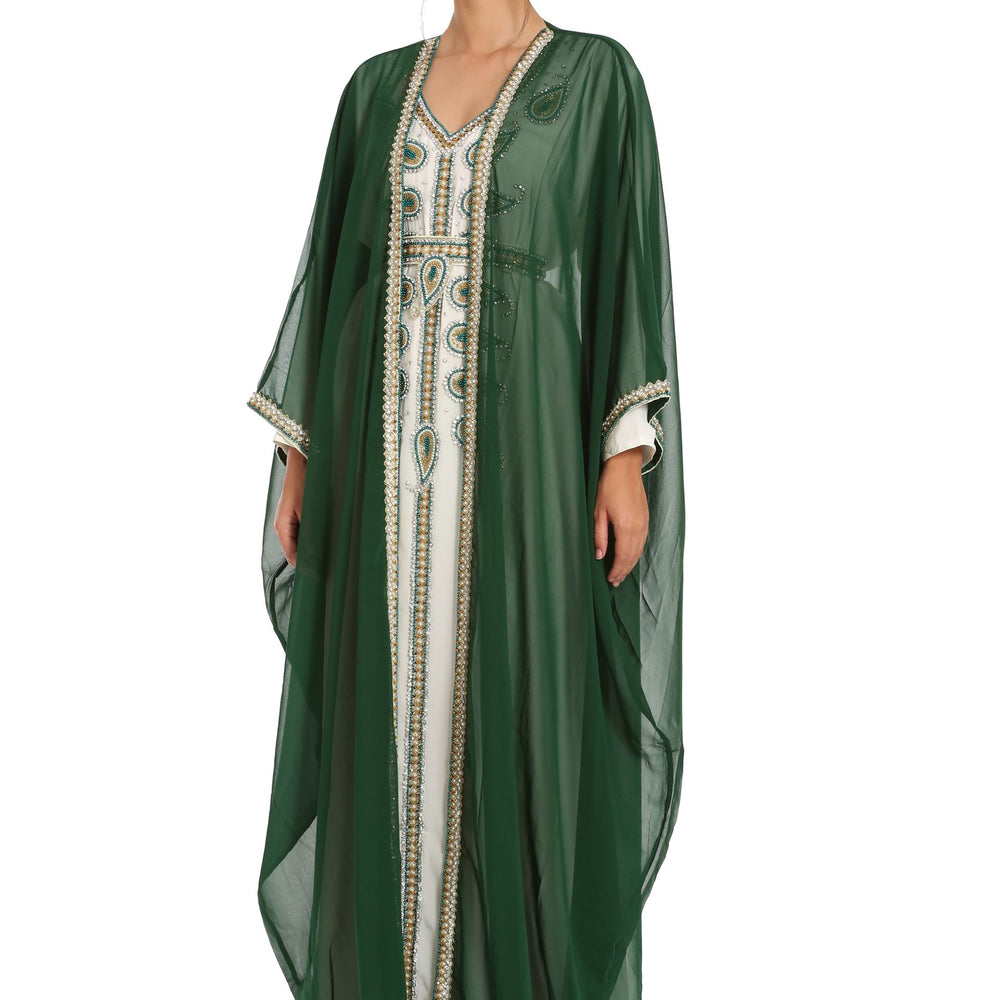 
                  
                    Dubai Farasha Tea Party Jellebiya in Green by Maxim Creation - Maxim Creation
                  
                