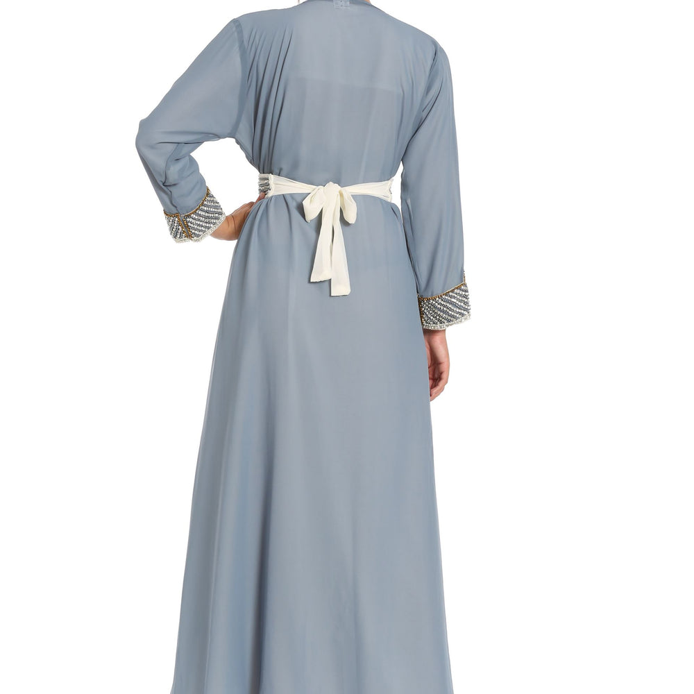 
                  
                    Grey Kaftan with Hand Embroidery 3pcs Maxi dress - Maxim Creation
                  
                