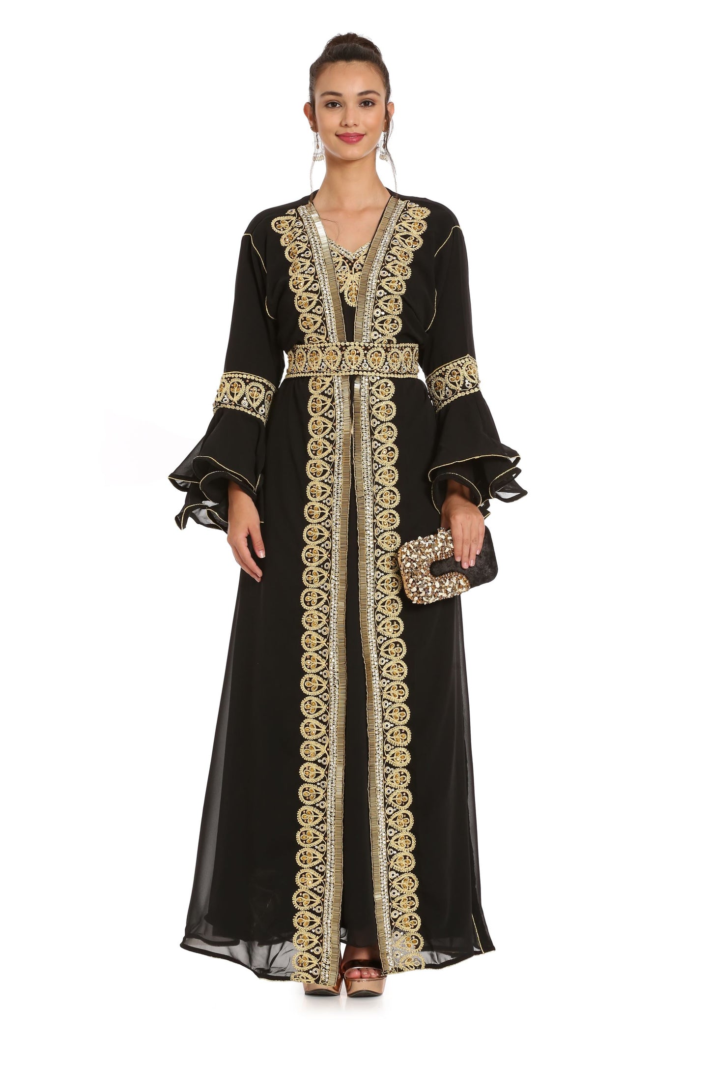 Designer Takchita Hand & Threadwork Kaftan by Maxim Creation - Maxim Creation