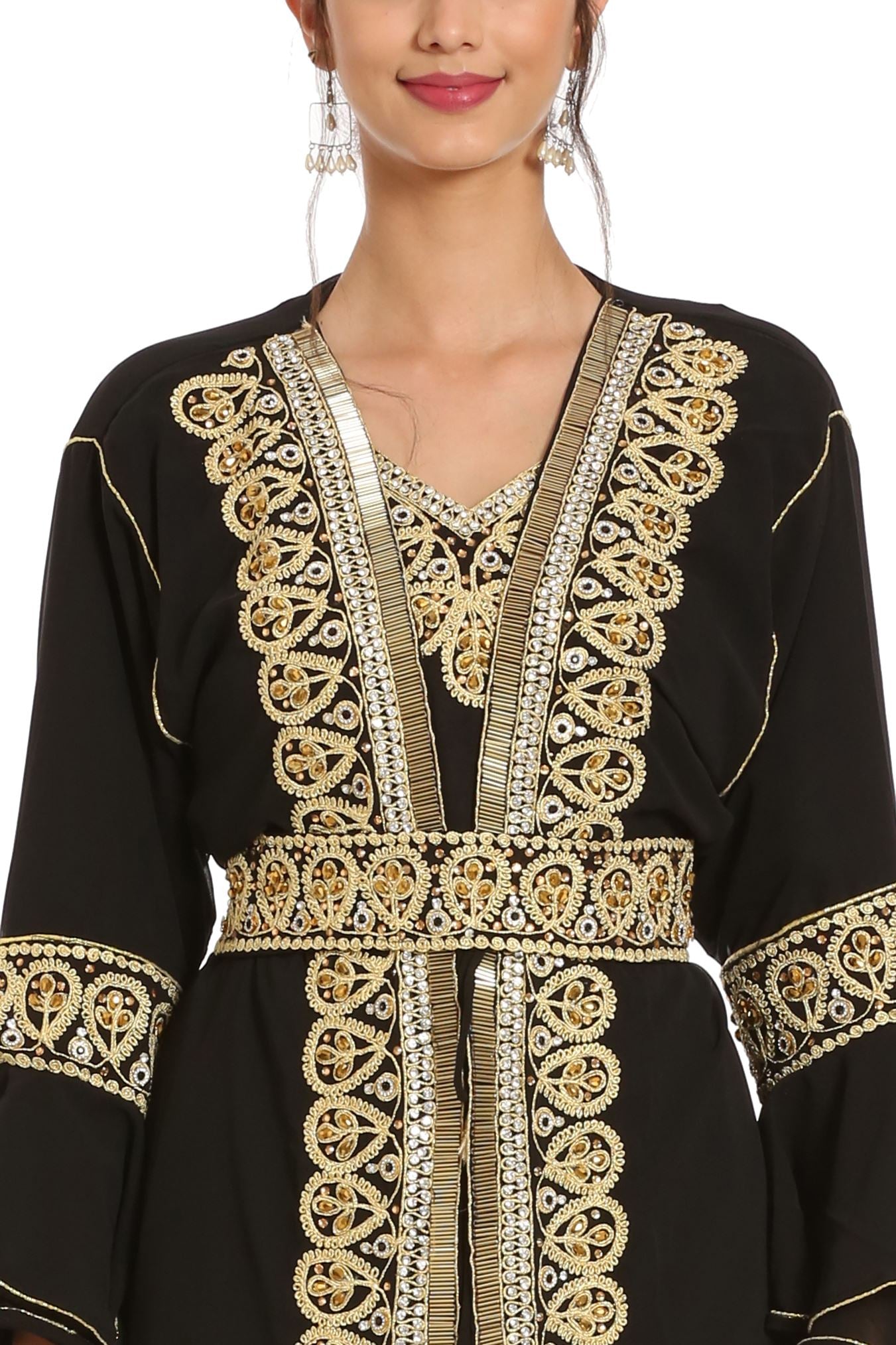 Designer Takchita Hand & Threadwork Kaftan by Maxim Creation - Maxim Creation