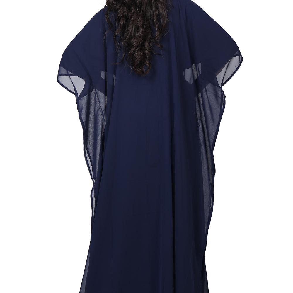 
                  
                    Embroidery Kaftan Handicraft Caftan In Navy Blue by Maxim Creation - Maxim Creation
                  
                