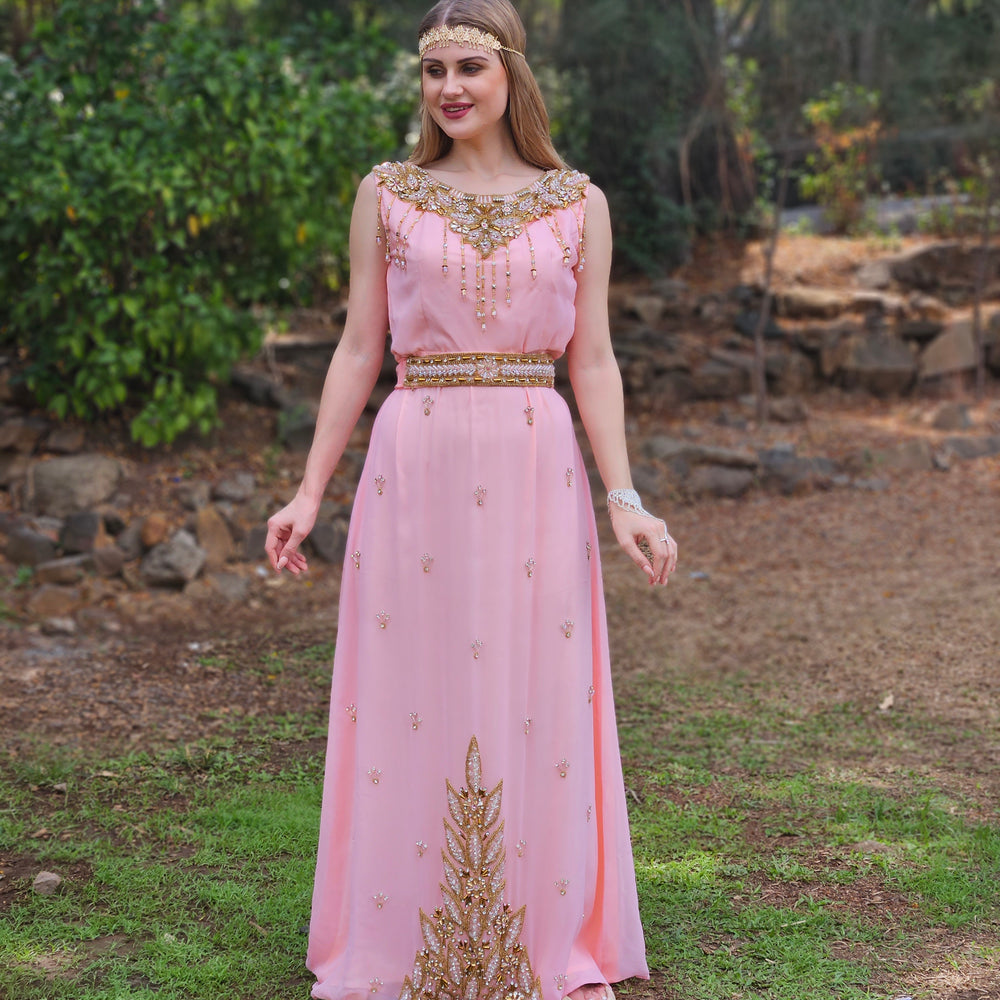 Takchita Kaftan Dress for Women with Embroidered Gown