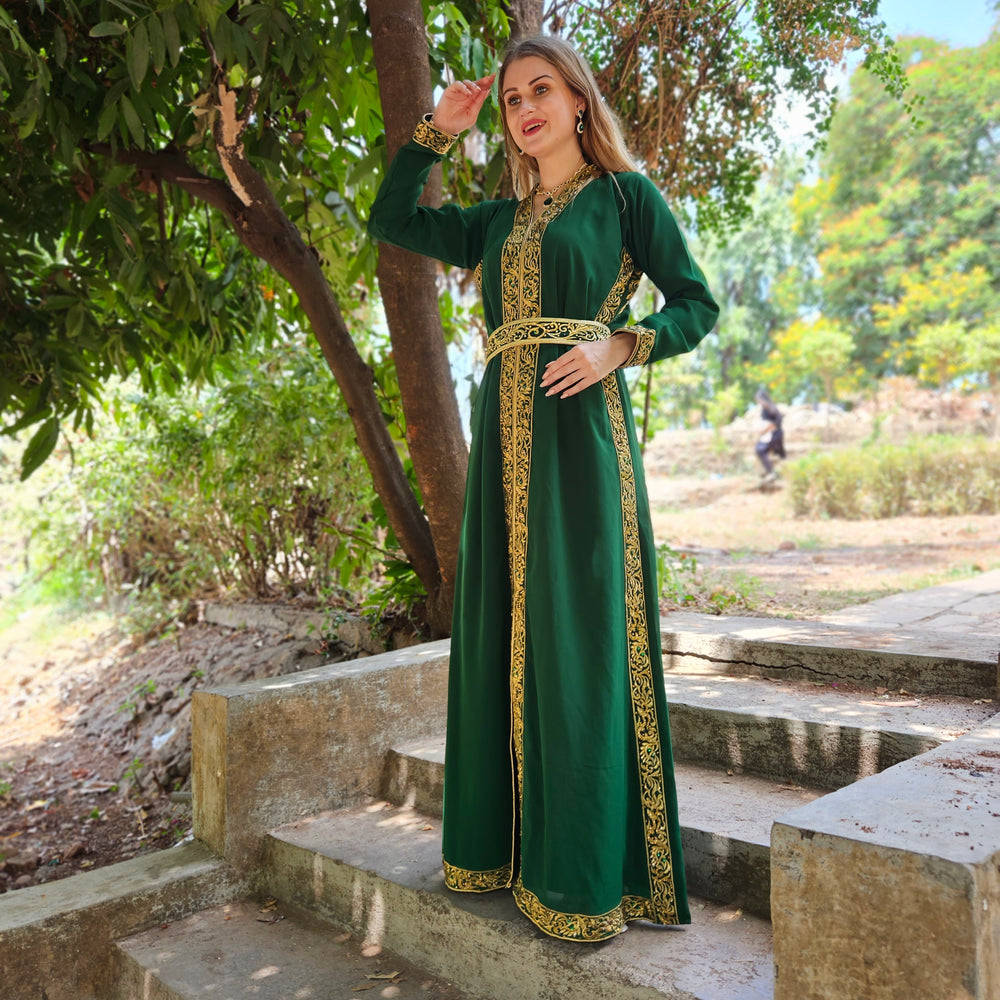 
                  
                    Moroccan Kaftan Khaleeji Thobe Maxi Gown
                  
                