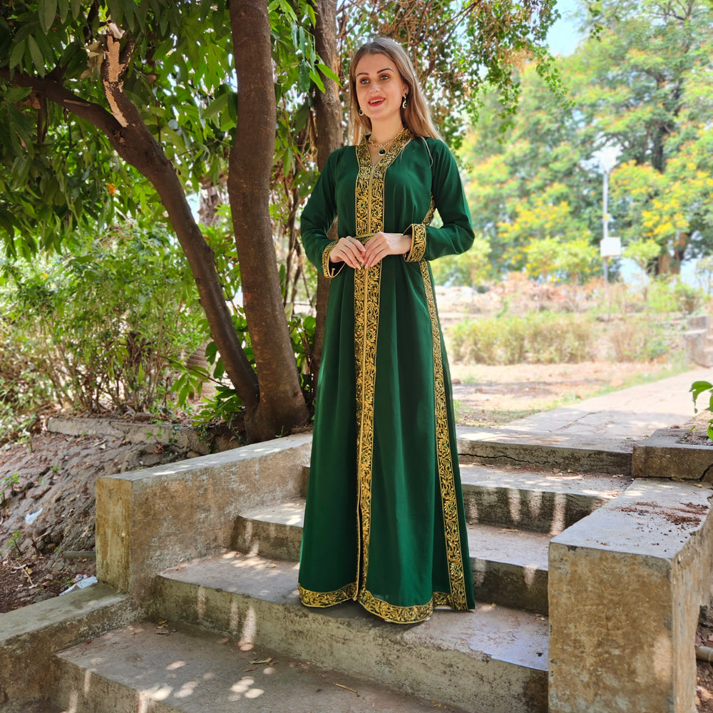 
                  
                    Moroccan Kaftan Khaleeji Thobe Maxi Gown
                  
                