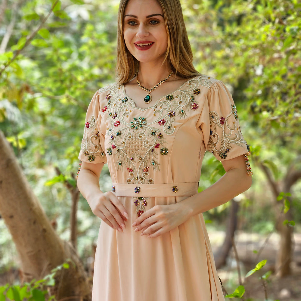 
                  
                    Embroidered Abaya Dubai Caftan Bridesmaid Gown
                  
                