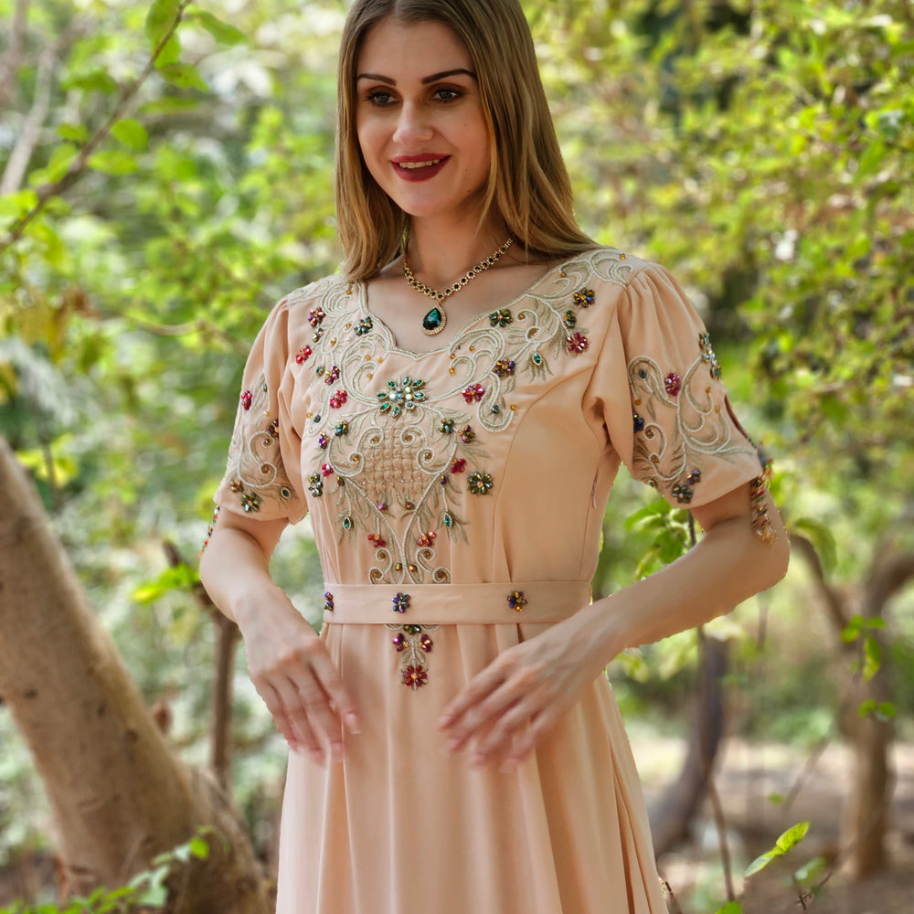 
                  
                    Embroidered Abaya Dubai Caftan Bridesmaid Gown
                  
                