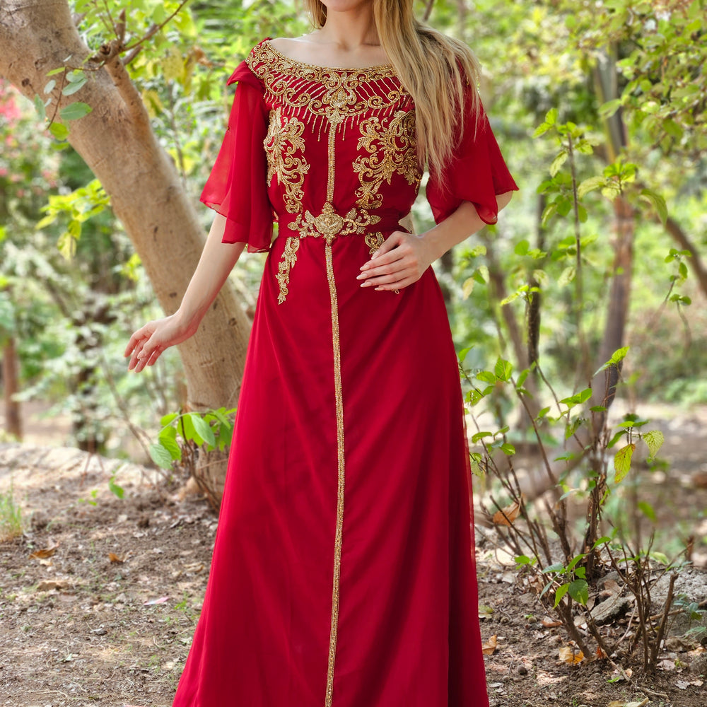 
                  
                    Hand Embroidered Djellaba Party Maxi Dress
                  
                