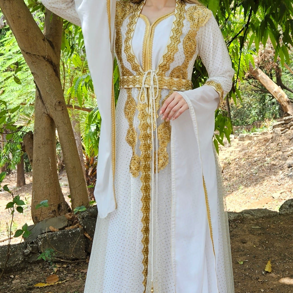 
                  
                    Designer Caftan Hand Embroidered Takchita Gown
                  
                