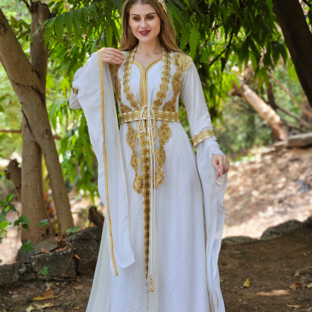 
                  
                    Designer Caftan Hand Embroidered Takchita Gown
                  
                