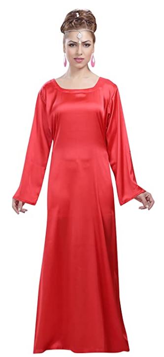 Satin Fabric Plain Inner Maxi Home Gown Night Dress - Maxim Creation