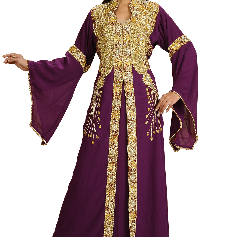 
                  
                    Jellabiya Maxi with Golden Embroidery - Maxim Creation
                  
                