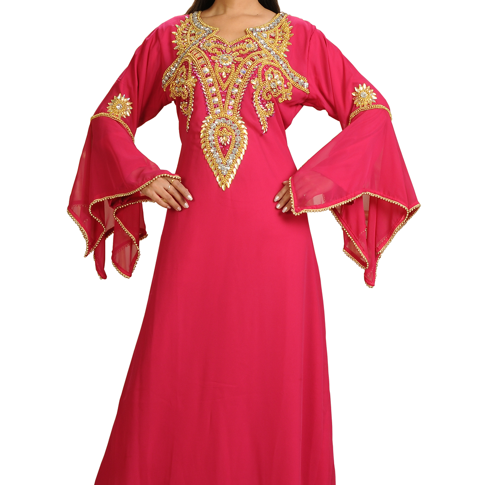Embroidered Maxi TeaParty Dress - Maxim Creation