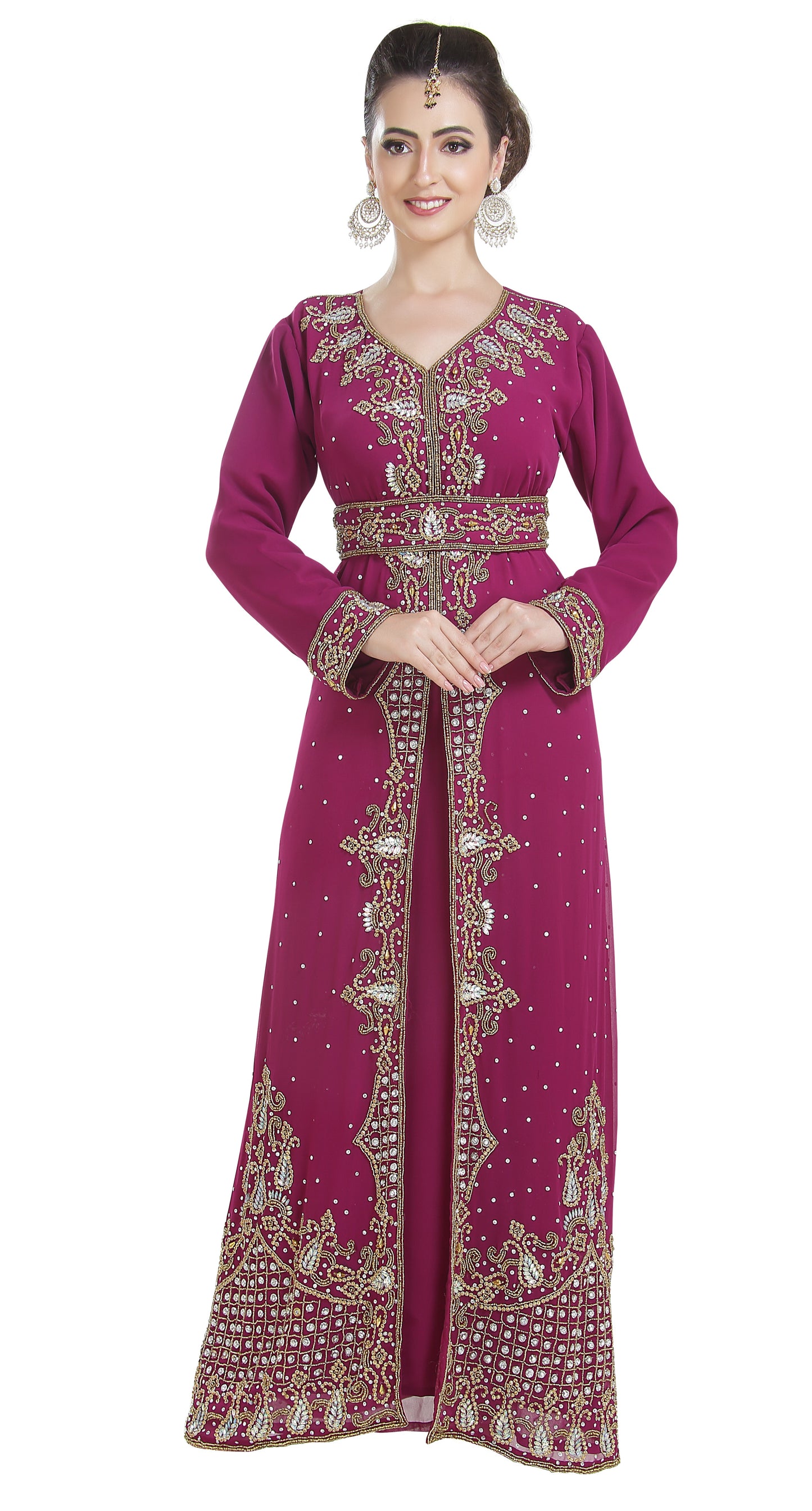 Embroidered Jallabiya Henna Party Dress - Maxim Creation