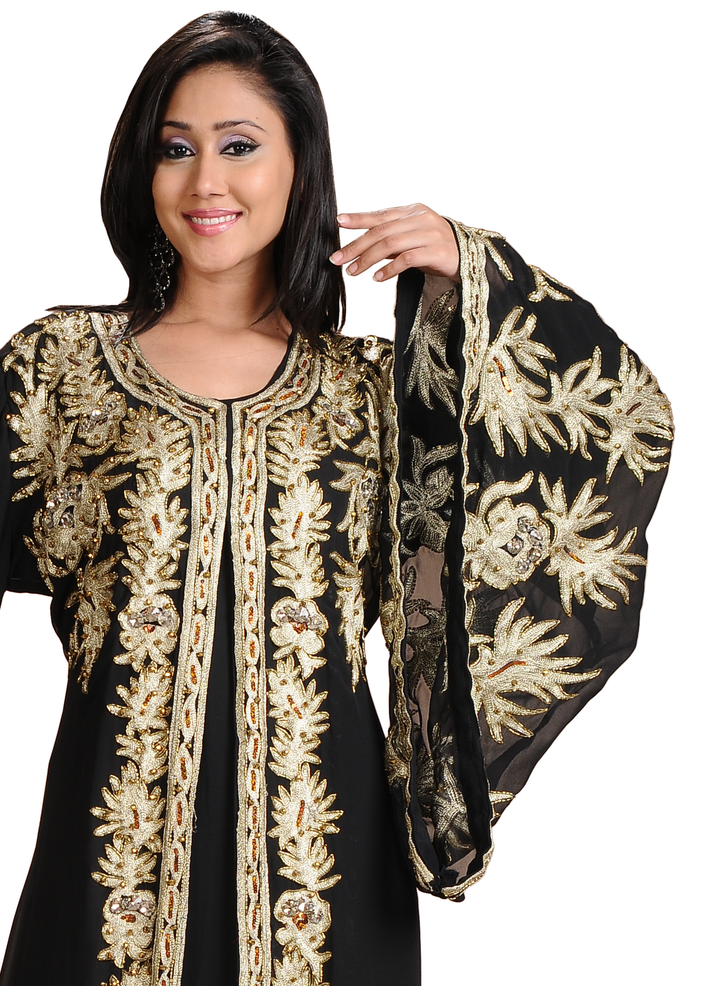 Jalabiya Machine Embroidered Caftan - Maxim Creation